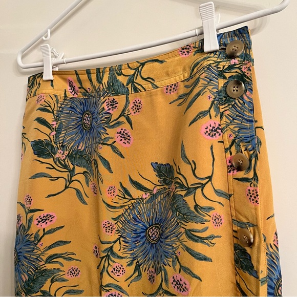 Madewell Silk Side-Button Midi Skirt - Picture 4 of 7